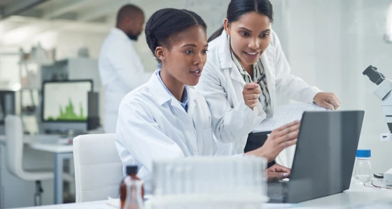 People working in a lab