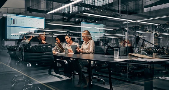 Group of people in a business meeting