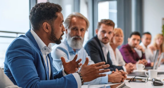 People in a board meeting