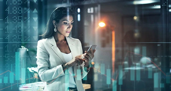 Businesswoman using a cellphone