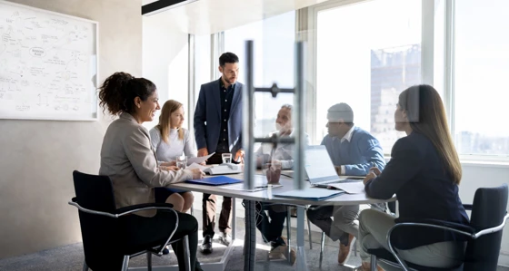 Group of people in a meeting room