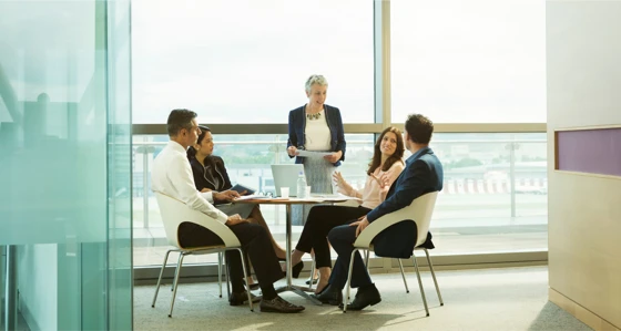 Group of people in a business meeting