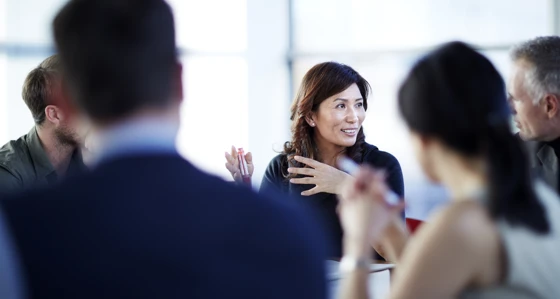 Group of people in a business meeting